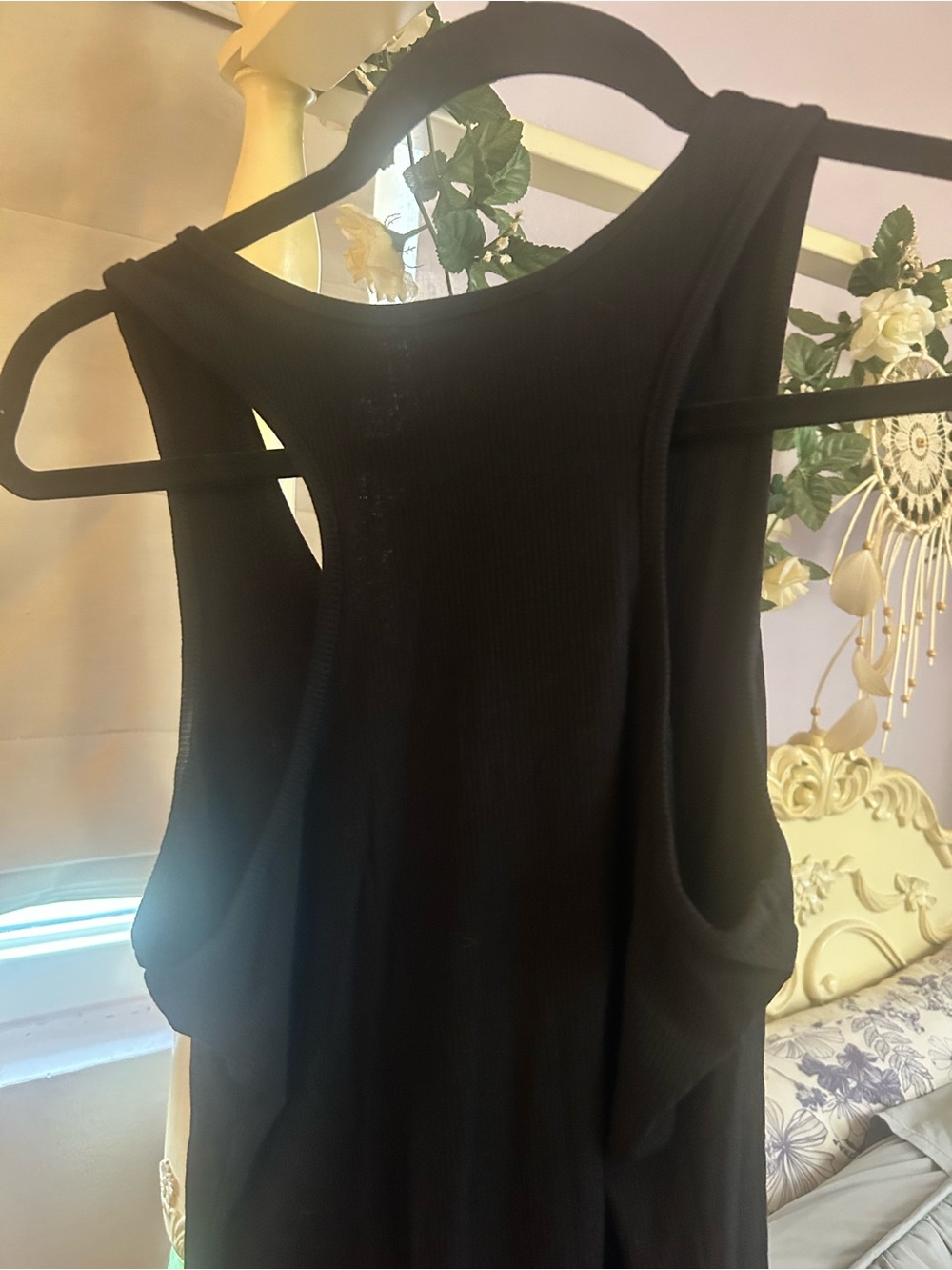 Mango Black Ribbed Tank Top with Racerback - Picture 4 of 5